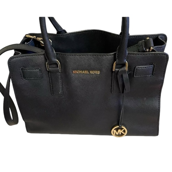 Michael Kors Black Saffiano Leather Dillon Satchel Shoulder/Cross/Handbag